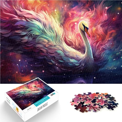 Puzzle 1000 Teile für Erwachsene Farbiger Schwan Cartoon-Puzzle 26 x 38 cm zum Stressabbau schwierige Herausforderung für Teenager ab 14 Jahren Puzzle 1000 Teile für Erwachsene Farbiger Schwan Cartoon-Puzzle 26 x 38 cm zum Stressabbau schwierige Herausforderung für Teenager ab 14 Jahren von DLBHSG