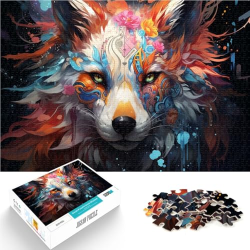 Puzzle 1000 Teile für Erwachsene Farbiges Fantasie-Puzzle Weißer Fuchs Denkspiel 26x38cm Lernspiel zum Geburtstag Weihnachten für 14-Jährige Puzzle 1000 Teile für Erwachsene Farbiges Fantasie-Puzzle Weißer Fuchs Denkspiel 26x38cm Lernspiel zum Geburtstag Weihnachten für 14-Jährige von DLBHSG