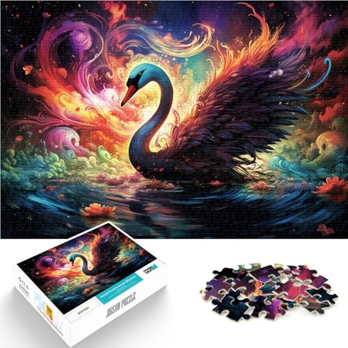 Puzzle 1000 Teile für Erwachsene Farbschwan Lernpuzzle 26 x 38 cm Lernspiel für Geburtstag Weihnachten für Teenager ab 14 Jahren von DLBHSG