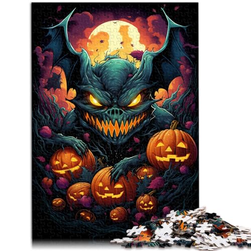 Puzzle 1000 Teile für Erwachsene Fledermäuse und Kürbisse. Denkspiel 50 x 75 cm. Herausforderndes Spiel und Familienspiel für Teenager ab 14 Jahren. von DLBHSG