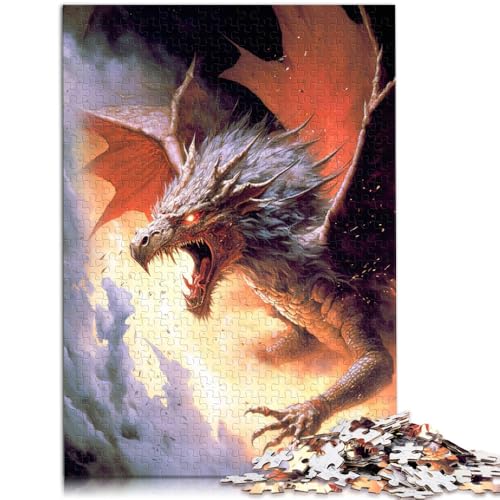 Puzzle 1000 Teile für Erwachsene Fury Dragon V Lernpuzzle Familienspiel 26x38cm Herausforderndes Spiel und Familienspiel von DLBHSG