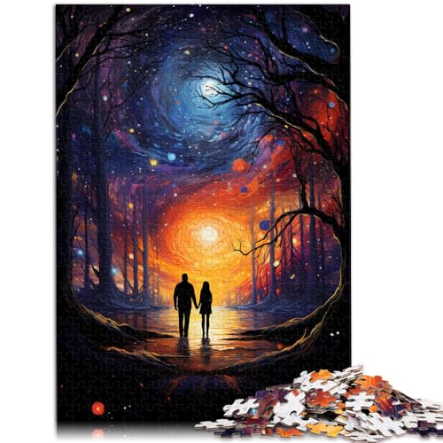 Puzzle 1000 Teile für Erwachsene Galaxienpaar interessantes Puzzle zur Stressreduzierung 50 x 75 cm geeignet als Schreibtischdekoration von DLBHSG