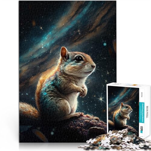 Puzzle 1000 Teile für Erwachsene Galaxy Animal Chipmunk für Puzzle 26x38cm Lernspiel für Geburtstag Weihnachten für Teenager ab 14 Jahren von DLBHSG