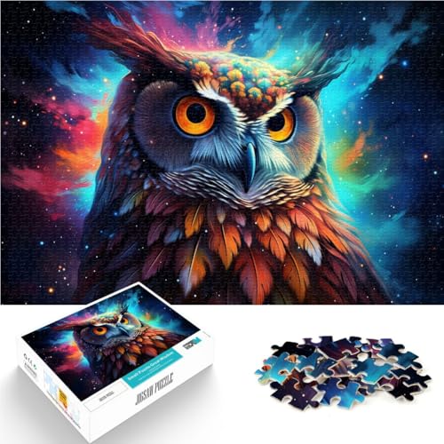 Puzzle 1000 Teile für Erwachsene Geheimnisvolle kosmische Eule Interessantes Puzzle zur Stressreduzierung 26 x 38 cm mit passendem Poster und Quizblatt Puzzle 1000 Teile für Erwachsene Geheimnisvolle kosmische Eule Interessantes Puzzle zur Stressreduzierung 26 x 38 cm mit passendem Poster und Quizblatt von DLBHSG