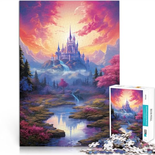 Puzzle 1000 Teile für Erwachsene Himmel Landschaft Fantasiefarben Dekomprimierendes intellektuelles Lernspielzeug 26x38cm Eltern-Kind-Interaktion von DLBHSG