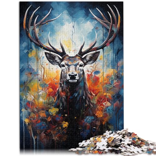 Puzzle 1000 Teile für Erwachsene Hirsch malen Spielspielzeug 50 x 75 cm Spaß für Zuhause Aktivitäten Geburtstagsgeschenk Reisegeschenke Puzzle 1000 Teile für Erwachsene Hirsch malen Spielspielzeug 50 x 75 cm Spaß für Zuhause Aktivitäten Geburtstagsgeschenk Reisegeschenke von DLBHSG