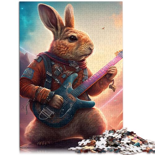 Puzzle 1000 Teile für Erwachsene Kaninchen Gitarre Tier Interessantes Puzzle zur Stressreduzierung 26x38cm Geeignet als Schreibtischdekoration Puzzle 1000 Teile für Erwachsene Kaninchen Gitarre Tier Interessantes Puzzle zur Stressreduzierung 26x38cm Geeignet als Schreibtischdekoration von DLBHSG