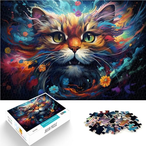Puzzle 1000 Teile für Erwachsene Kunst Katze Denkspiel 50x75cm ganze Familie ab 14 Jahren Puzzle 1000 Teile für Erwachsene Kunst Katze Denkspiel 50x75cm ganze Familie ab 14 Jahren von DLBHSG