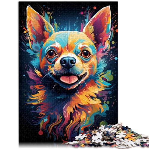 Puzzle 1000 Teile für Erwachsene Malen farbiges Chihuahua-Hunde-Puzzle praktisches Spiel 50 x 75 cm anspruchsvolles Spiel und Familienspiel Puzzle 1000 Teile für Erwachsene Malen farbiges Chihuahua-Hunde-Puzzle praktisches Spiel 50 x 75 cm anspruchsvolles Spiel und Familienspiel von DLBHSG