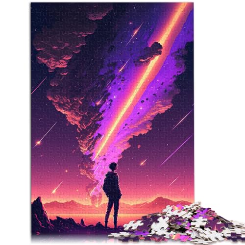 Puzzle 1000 Teile für Erwachsene Meteorschauer Lernpuzzle Familienspiel 50x75cm Lernspiel für Geburtstag Weihnachten von DLBHSG