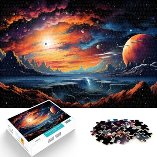 Puzzle 1000 Teile für Erwachsene Nachtszene Denkspiel 50 x 75 cm mit vollständig ineinander greifenden zufällig geformten Teilen für Teenager ab 14 Jahren von DLBHSG