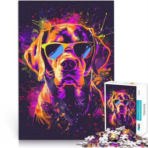Puzzle 1000 Teile für Erwachsene Neon Beagle mit Sonnenbrille Denkspiel 50x75cm Geeignet als Schreibtischdekoration für Teenager ab 14 Jahren Puzzle 1000 Teile für Erwachsene Neon Beagle mit Sonnenbrille Denkspiel 50x75cm Geeignet als Schreibtischdekoration für Teenager ab 14 Jahren von DLBHSG