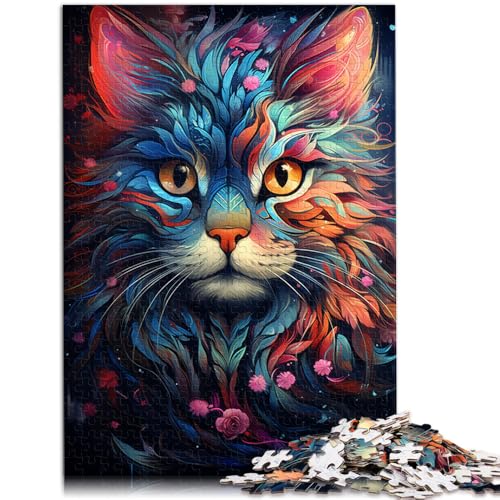 Puzzle 1000 Teile für Erwachsene Neonkatzen Puzzle Lernspiele 26x38cm Fördert die Liebe zwischen Paaren Geeignet für Jugendliche ab 14 Jahren von DLBHSG