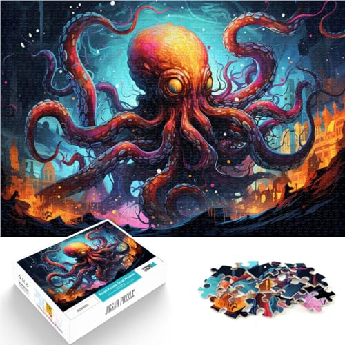 Puzzle 1000 Teile für Erwachsene Octopus Art Lernpuzzle 50 x 75 cm geeignet als Schreibtischdekoration für 14-Jährige Puzzle 1000 Teile für Erwachsene Octopus Art Lernpuzzle 50 x 75 cm geeignet als Schreibtischdekoration für 14-Jährige von DLBHSG