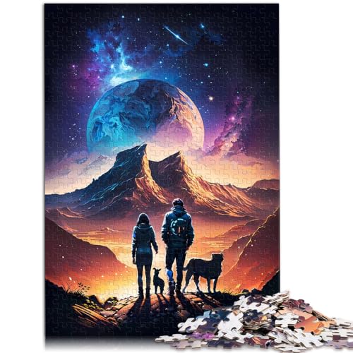 Puzzle 1000 Teile für Erwachsene Paar mit Hunden Abenteuer-Puzzle Lernspiele 50 x 75 cm anspruchsvolles Spiel und Familienspiel von DLBHSG