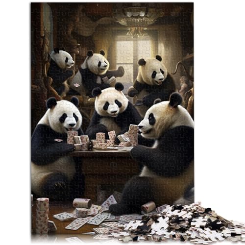 Puzzle 1000 Teile für Erwachsene Panda Poker Familienspaß Spiele 50x75cm ganze Familie ab 14 Jahren von DLBHSG