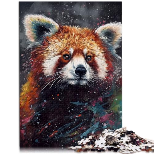 Puzzle 1000 Teile für Erwachsene Roter Panda Gemälde Puzzle als Geschenk 26 x 38 cm Lernspiel für Geburtstag Weihnachten Puzzle 1000 Teile für Erwachsene Roter Panda Gemälde Puzzle als Geschenk 26 x 38 cm Lernspiel für Geburtstag Weihnachten von DLBHSG