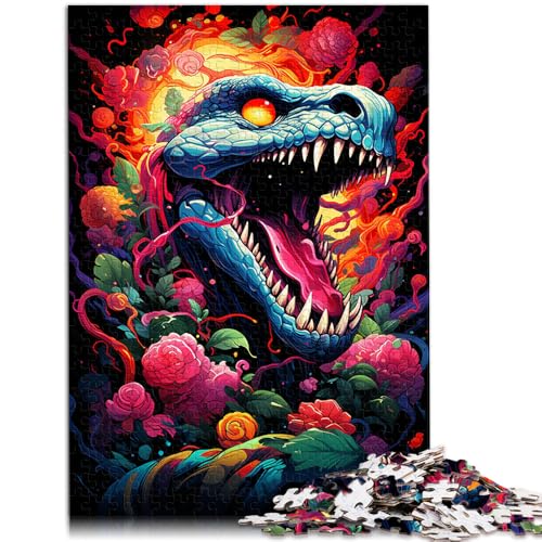 Puzzle 1000 Teile für Erwachsene Schlangenmalerei Puzzle Mitmachspiel 50 x 75 cm Lernspiel für Geburtstag Weihnachten von DLBHSG
