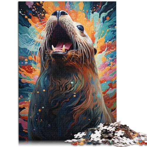 Puzzle 1000 Teile für Erwachsene Seelöwe-Puzzle 50 x 75 cm ganze Familie für Teenager ab 14 Jahren von DLBHSG
