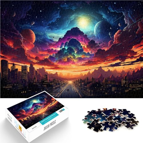 Puzzle 1000 Teile für Erwachsene Sky City Denkspiel 50x75cm für 14-Jährige ganze Familie von DLBHSG