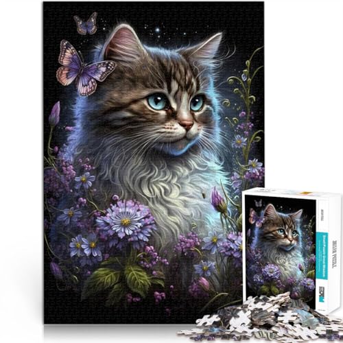 Puzzle 1000 Teile für Erwachsene Süßes Kätzchen für Puzzle 50x75cm ganze Familie für Teenager ab 14 Jahren von DLBHSG