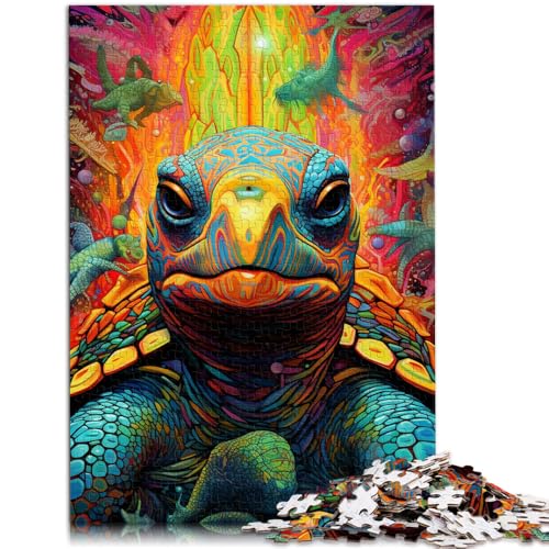 Puzzle 1000 Teile für Erwachsene Tier-Meeresschildkröten-Puzzle Hands-on-Spiel 26x38cm Stressabbau Schwierige Herausforderung von DLBHSG