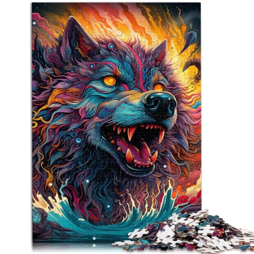 Puzzle 1000 Teile für Erwachsene Tier-Wolf-Puzzle Mitmach-Spiel 50 x 75 cm Herausforderndes Spiel und Familienspiel für Kinder ab 14 Jahren von DLBHSG