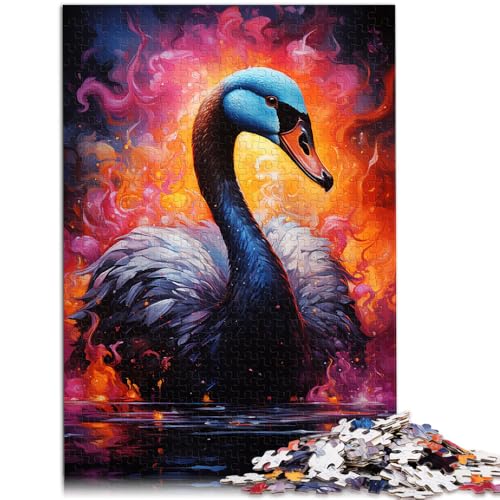 Puzzle 1000 Teile für Erwachsene Tier schwarzer Schwan Denkspiel 50 x 75 cm ganze Familie für Teenager ab 14 Jahren von DLBHSG