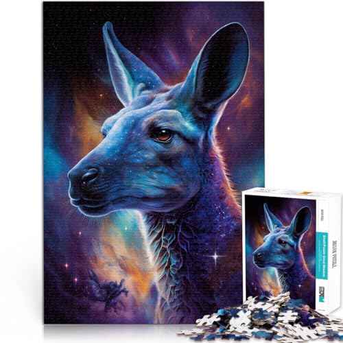 Puzzle 1000 Teile für Erwachsene Tierkänguru Lernspiel Herausforderungsspielzeug 50x75cm Fördert die Liebe zwischen Paaren für Teenager ab 14 Jahren von DLBHSG