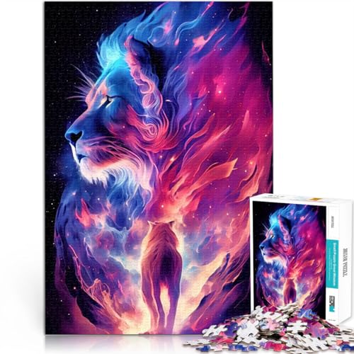 Puzzle 1000 Teile für Erwachsene Tiernebel Löwenpuzzle Hands-on-Spiel 50x75cm Stressabbau Staycation Zeit totschlagen von DLBHSG