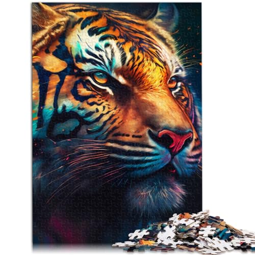 Puzzle 1000 Teile für Erwachsene Tiger-Lernspielzeug 26 x 38 cm ganze Familie ab 14 Jahren von DLBHSG