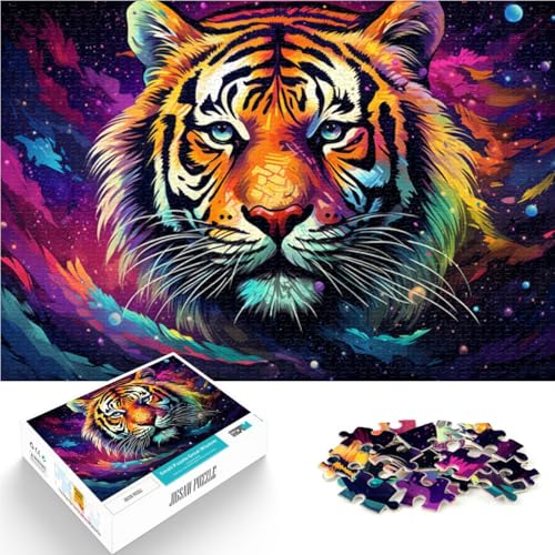 Puzzle 1000 Teile für Erwachsene Tiger auf bunter Galaxie Denkspiel 26 x 38 cm Geschenke für Freunde und Familie für Teenager ab 14 Jahren Puzzle 1000 Teile für Erwachsene Tiger auf bunter Galaxie Denkspiel 26 x 38 cm Geschenke für Freunde und Familie für Teenager ab 14 Jahren von DLBHSG