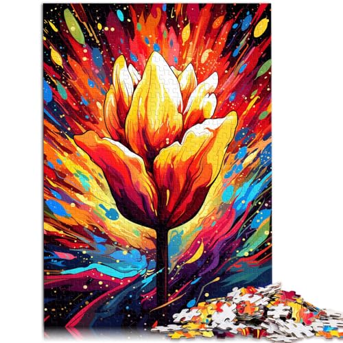 Puzzle 1000 Teile für Erwachsene Tulpen Lernspiel Herausforderung Spielzeug 26x38cm ganze Familie für Teenager ab 14 Jahren von DLBHSG