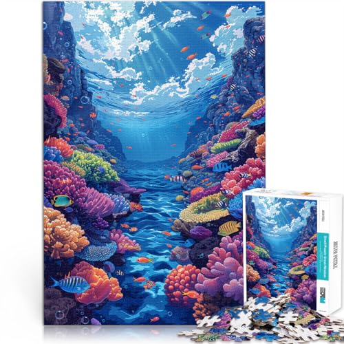 Puzzle 1000 Teile für Erwachsene Unterwasserwelt-Puzzle 50 x 75 cm ganze Familie für Teenager ab 14 Jahren von DLBHSG