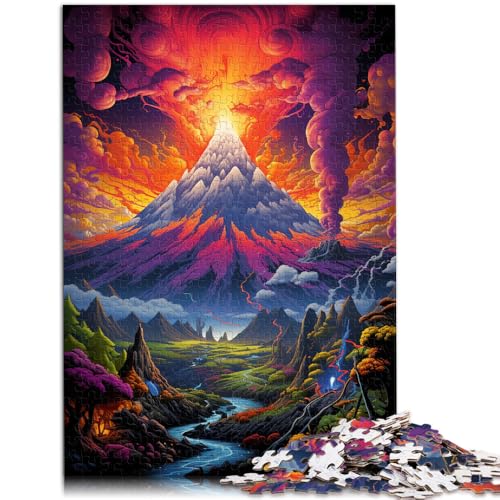 Puzzle 1000 Teile für Erwachsene Vulkan lustige Spiele 50 x 75 cm jedes Teil ist einzigartig – anspruchsvolles Familienspiel für Teenager ab 14 Jahren von DLBHSG