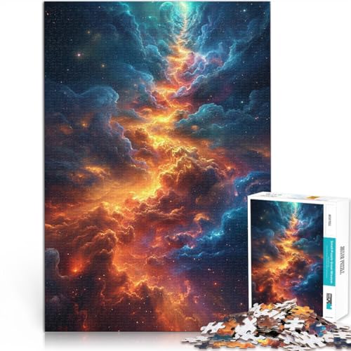 Puzzle 1000 Teile für Erwachsene Weltraum schönes Neon-Puzzle Mitmach-Spiel 50 x 75 cm anspruchsvolles Spiel und Familienspiel für Teenager ab 14 Jahren von DLBHSG