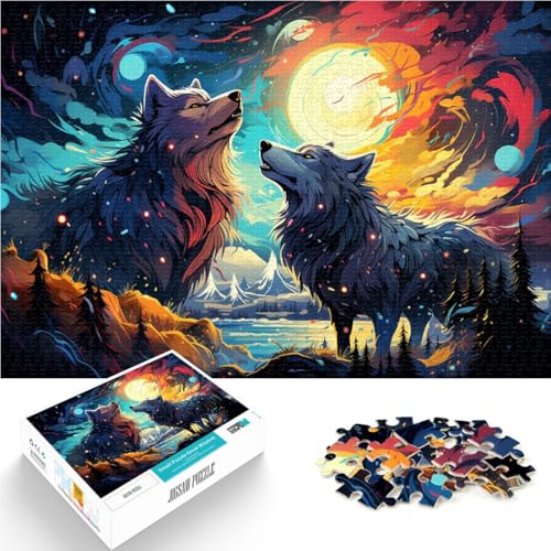 Puzzle 1000 Teile für Erwachsene Wolf Lustige Spiele 50x75cm ganze Familie Geeignet für und Jugendliche ab 14 Jahren von DLBHSG