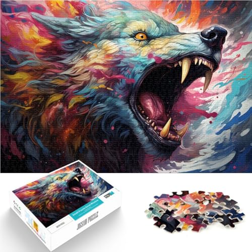 Puzzle 1000 Teile für Erwachsene Wolfskunst Lernpuzzle Familienspiel 50 x 75 cm tolles Geschenk für die ganze Familie Puzzle 1000 Teile für Erwachsene Wolfskunst Lernpuzzle Familienspiel 50 x 75 cm tolles Geschenk für die ganze Familie von DLBHSG