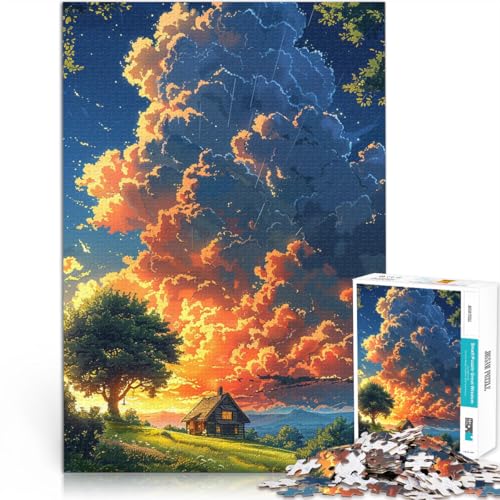 Puzzle 1000 Teile für Erwachsene Wolken Puzzle Lernspiele 50x75cm Familienspiel Stressabbau Schwierige Herausforderung für Kinder ab 14 Jahren von DLBHSG