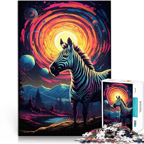 Puzzle 1000 Teile für Erwachsene Zebra-Puzzle Wanddekoration 26x38cm Lernspiel für Geburtstag Weihnachten für Kinder ab 14 Jahren von DLBHSG