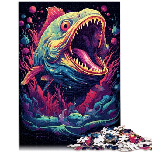 Puzzle 1000 Teile für Erwachsene bunter Piranha anspruchsvolles schwieriges Puzzle 26 x 38 cm zum Stressabbau schwierige Herausforderung Puzzle 1000 Teile für Erwachsene bunter Piranha anspruchsvolles schwieriges Puzzle 26 x 38 cm zum Stressabbau schwierige Herausforderung von DLBHSG