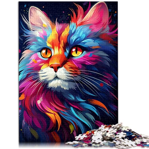 Puzzle 1000 Teile für Erwachsene buntes Fantasiekatzen-Puzzle praktisches Spiel 50 x 75 cm anspruchsvolles Spiel und Familienspiel für Teenager ab 14 Jahren von DLBHSG