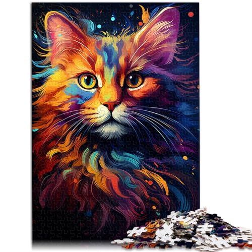 Puzzle 1000 Teile für Erwachsene exotische Sternenhimmelkatze Lernspielzeug 26 x 38 cm Geschenke für Freunde und Familie ab 14 Jahren von DLBHSG