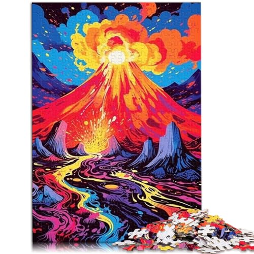 Puzzle 1000 Teile für Erwachsene farbenfroher Vulkanausbruch Lernpuzzle 50 x 75 cm geeignet als Schreibtischdekoration Puzzle 1000 Teile für Erwachsene farbenfroher Vulkanausbruch Lernpuzzle 50 x 75 cm geeignet als Schreibtischdekoration von DLBHSG