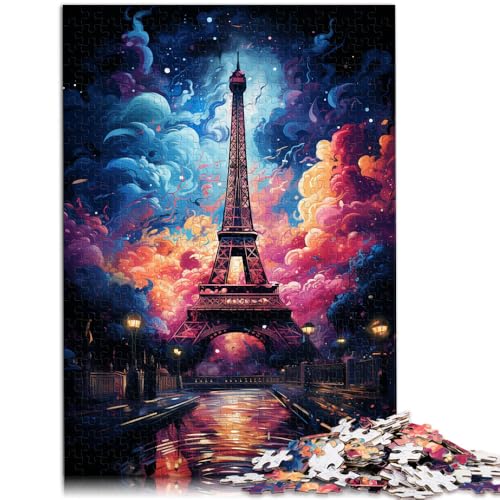 Puzzle 1000 Teile für Erwachsene farbenfrohes Eiffelturm-Lernpuzzle 26 x 38 cm geeignet als Schreibtischdekoration für Kinder ab 14 Jahren von DLBHSG