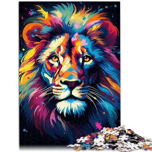 Puzzle 1000 Teile für Erwachsene farbenfrohes Fantasy-Löwen-Kunst-Puzzle praktisches Spiel 50 x 75 cm einzigartiger Geburtstag und Geschenke für Teenager ab 14 Jahren von DLBHSG