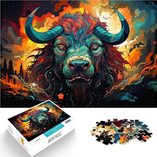 Puzzle 1000 Teile für Erwachsene farbenfrohes Fantasy-Yak lustige Spiele 50 x 75 cm einzigartige Geburtstags- und Geschenkideen für Teenager ab 14 Jahren von DLBHSG