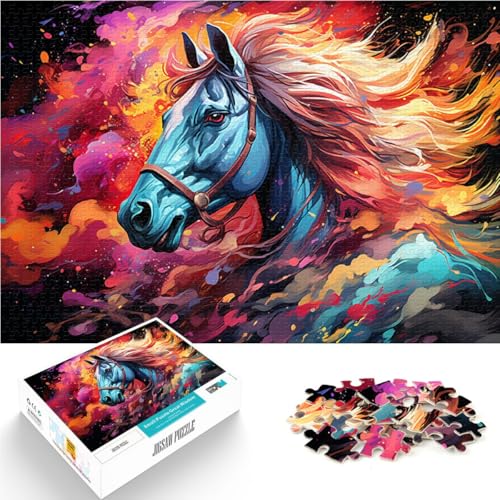 Puzzle 1000 Teile für Erwachsene farbenfrohes Kunstpferd Lernspiel Herausforderungsspielzeug 50 x 75 cm einzigartige Heimdekoration und Geschenke für 14-Jährige Puzzle 1000 Teile für Erwachsene farbenfrohes Kunstpferd Lernspiel Herausforderungsspielzeug 50 x 75 cm einzigartige Heimdekoration und Geschenke für 14-Jährige von DLBHSG