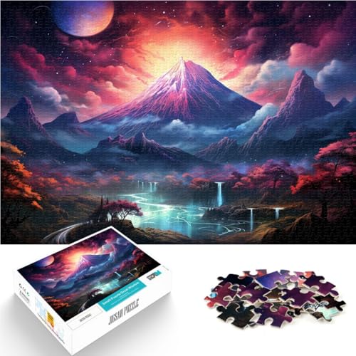 Puzzle 1000 Teile für Erwachsene farbenfrohes Lernspielzeug mit dem Berg Fuji 50 x 75 cm einzigartige Geburtstags- und Geschenkideen für Teenager ab 14 Jahren von DLBHSG