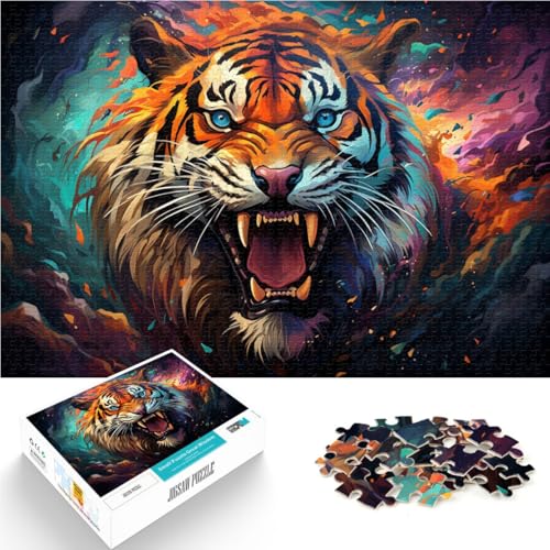 Puzzle 1000 Teile für Erwachsene farbenfrohes wildes Tiger-Lernspielzeug 50 x 75 cm anspruchsvolles Spiel und Familienspiel Puzzle 1000 Teile für Erwachsene farbenfrohes wildes Tiger-Lernspielzeug 50 x 75 cm anspruchsvolles Spiel und Familienspiel von DLBHSG